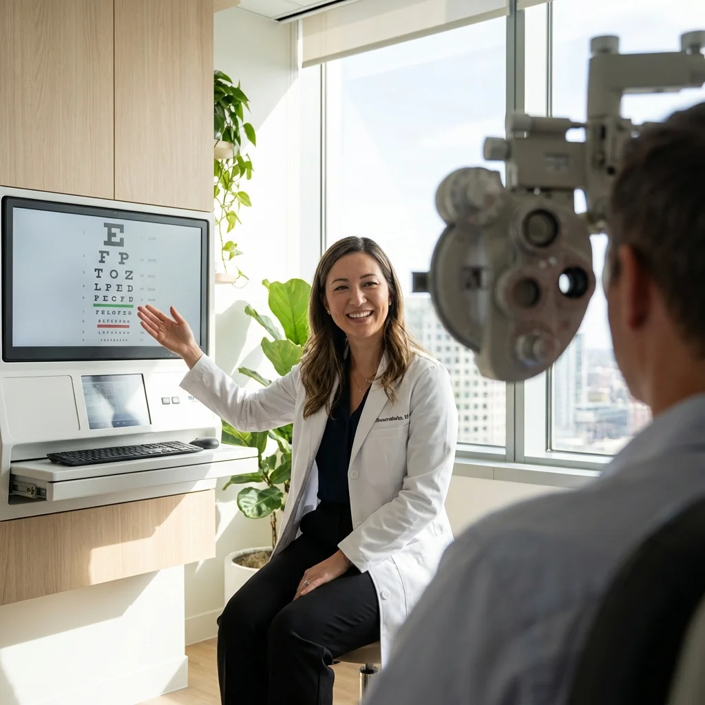 Patient meeting with dry eye specialist for second opinion